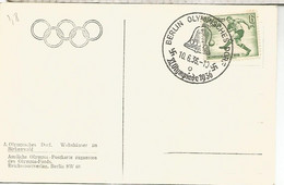 ALEMANIA 3 REICH POSTAL JUEGOS OLIMPICOS DE BERLIN 1936 MAT OLYMPISCHES DORF - Sommer 1936: Berlin