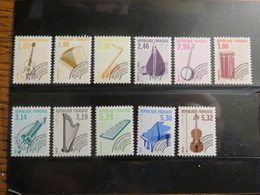 FRANCE, SERIE PREOBLITERE N° 213/223 LUXE** A 7 €, COTATION : 100 € - 1989-2008