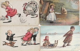 SAINT PETERSBOURG ENFANTS HUMOUR 1906 1907 LOT 4 CPA - Tarjetas Humorísticas