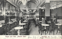 HANNOVER - Das WIENER CAFE - Gäste, Kellner - 1911 Gelaufen - Hannover