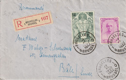 Belgique Lettre Recommandée Bruxelles Pour La Suisse 1932 - Cartas