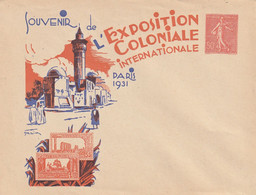 France Entier Postal Illustré Exposition Coloniale Paris 1931 - Standaardpostkaarten En TSC (Voor 1995)