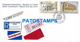 178136 REPUBLIC CYPRUS TURKEY COVER REGISTERED CANCEL EUROPA CEPT YEAR 1990 NO POSTAL POSTCARD - Other & Unclassified