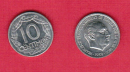 SPAIN   10 CENTIMOS 1959 (KM # 790) #6478 - 10 Centiemen