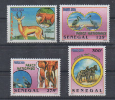 Sénégal 2000 / 2001 Parcs Nationaux National Parks Faune Fauna Elephant Zebra Birds Oiseaux Mi. 1946 - 1949 RARE MNH - Senegal (1960-...)