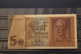 Drittes Reich 1942; 5 Reichsmark; Rosenberg-Nr. 179 B; Bankfrisch; Jedoch Knick - 5 Reichsmark