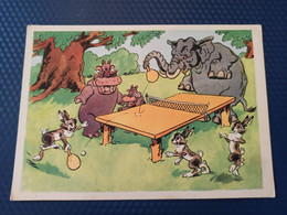 Bazhenov "Table Tennis Champions ". 1961 - USSR  - Ping Pong - Hippo - Elephant - Tafeltennis