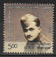 India 2019. Scott #3135 (U) Lieutenant Shrikrishna G. Wellingkar, Pilot Of World War I - Gebraucht