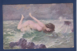 CPA Sirène Mermaid Femme Woman Nude Circulé - Contes, Fables & Légendes