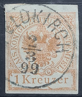 AUSTRIA 1890 - Canceled - ANK 7 - Zeitungsstempelmarke 1kr - Newspapers