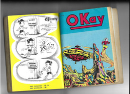 BD OKAY 1960 - NUMEROS 11, 12, 13, 14 ET 15 - RELIES EN ALBUM, LIVRE RARE A SAISIR VOIR DETAIL, EDITIONS GENERALES PARIS - Colecciones Completas