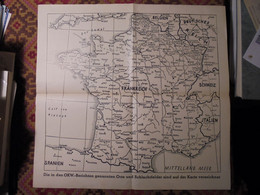 Carte De France De L'armée Allemande - Drapeaux