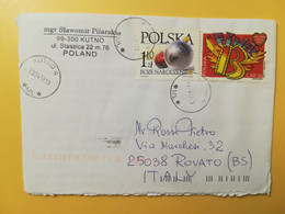 2010 BUSTA COVER  POLONIA POLSKA POLAND BOLLO GREAT ORCHESTRA FINAL OBLITERE' KUTNO FOR ITALY - Cartas & Documentos