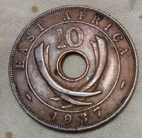 East Africa, 10 Cents , 1937 Kn , Km 26.1. Agouz - Ostafrika Und Herrschaft Von Uganda