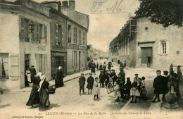 Luçon * La Rue De La Roche , Quartier Du Champ De Foire * Charcuterie ROTURIER * Cachet 8ème Bataillon Chasseurs à Pied - Lucon