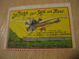 NURNBERG Heimchen Spiele Abel Klinger Flyers Aviateurs Poster Stamp Vignette Nuremberg GERMANY Label - Other