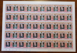 NEVIS 1,20$ 1985 FEUILLE ENTIERE CENTRE RENVERSE SHEET INVERTED YT 315 Et 316 50 TIMBRES NEUFS ** /FREE SHIPPING R - St.Kitts-et-Nevis ( 1983-...)