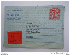 Ethiopia Etiopië 1980 Stationery Air Letter Aérogramme 40 C Addis Ababa To Belgium - Ethiopië