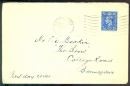 Great Britain 1941 FDC George VI 2 1/2 D SG 489 Postmark Bromsgrove - ....-1951 Pre Elizabeth II