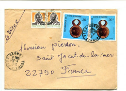 COTE D'IVOIRE  Gagnoa 1976 - Affranchissement Sur Lettre - Ivory Coast (1960-...)