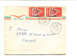 COTE D'IVOIRE Bouafle 1972 - Affranchissement Sur Lettre - Coquillage - Costa De Marfil (1960-...)