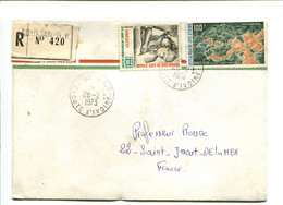 COTE D'IVOIRE 1973 - Affranchissement Sur Lettre Recommandée Par Avion - - Côte D'Ivoire (1960-...)