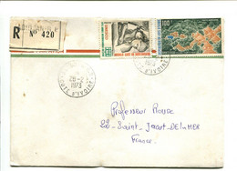 COTE D'IVOIRE 1973 - Affranchissement Sur Lettre Recommandée Par Avion - - Ivory Coast (1960-...)
