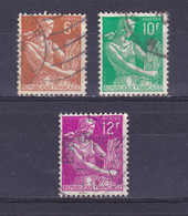 TIMBRE FRANCE N° 1115.1115A.1116 OBLITERE - 1957-1959 Moissonneuse