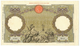 100 LIRE CAPRANESI AQUILA ROMANA FASCIO ROMA (L'AQUILA) 24/01/1942 BB/BB+ - Sonstige