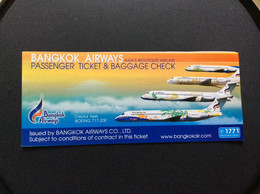 TICKET BANGKOK AIRWAYS  Phnom Penh>Bangkok  ANNEE 2008 - Billetes