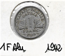 1 Franc  "BAZOR" 1942  Alu TTB+ - 1 Franc