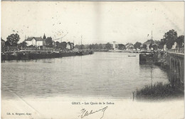 Delcampe - 70    Gray    -    Les Quais De La Saone   - Peniche - Gray