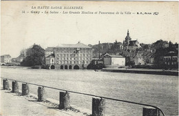 Delcampe - 70    Gray   -   La Saone   - Les Grands  Moulins Et Panorama De La Ville - Gray