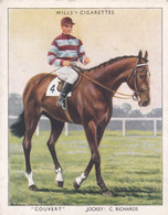 8 Couvert, C Richards  - Racehorses & Jockeys 1938 - Original Wills Cigarette Card - L Size 6x8cm - Wills