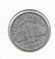 1 Franc  "BAZOR" 1944 C Alu TTB + - 1 Franc