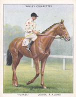 10 Flares, R Jones - Racehorses & Jockeys 1938 - Original Wills Cigarette Card - L Size 6x8cm - Wills