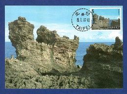 VR China  1987 ,  Cat's Nose Tip / Kenting National Park - Maximum Card (2) - First Day TAPEI  8.1.1987 - Maximum Cards