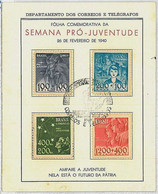 37413  - BRAZIL - RHM Catalogue F.A. 1  - PRO JUVENTUDE  - 1940 On OFFICIAL CARD - Other & Unclassified