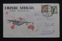 NOUVELLE ZÉLANDE - Enveloppe De Aukland Pour Paris Par Avion En 1939 - L 114631 - Storia Postale