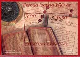 FAEROE ISLANDS 2002 Parliament 150th Anniversary Block MNH / **. Michel Block 13 - Färöer Inseln