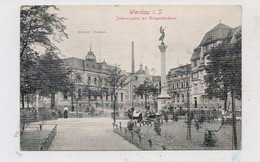 0-9620 WERDAU, Johannisplatz Mit Kriegerdenkmal, Kaiserliches Postamt, Kinderwagen, Belebte Szene - Werdau
