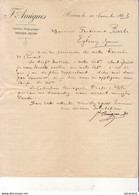 F.AMIGUES  À REIMS     .......... CORRESPONDANCE COMMERCIALE DE 1893 - Vestiario & Tessile