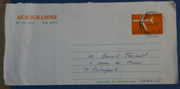 A0 11 AUSTRALIA BELLE LETTRE AEROGRAMME 1972 REFIEF  POUR AUBERGENVILLE FRANCE   +AFFRANCH. INTERESSANT - Storia Postale