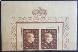 LIECHTENSTEIN N°158** Paire (demi Bloc N°4) TTB - Neufs