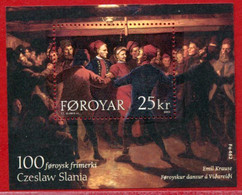 FAEROE ISLANDS 2003  Czeslaw Slania's 100th Faeroese Stamp Block MNH / **.  Michel Block 15 - Isole Faroer
