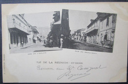 Reunion Ile  St Denis Rue Barachois Et Eglise    Cpa Zampiero - Saint Denis