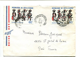 COTE D'IVOIRE  1978 - Affranchissement Sur Lettre Par Avion - - Ivory Coast (1960-...)