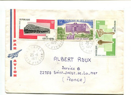 COTE D'IVOIRE 1977 - Affranchissement Sur Lettre Par Avion - - Costa D'Avorio (1960-...)