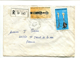 COTE D'IVOIRE Seguela 1977 - Affranchissement Sur Lettre Recommandée - Costa D'Avorio (1960-...)