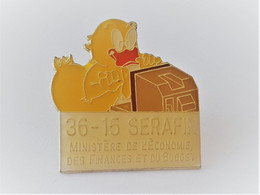 PINS MINISTERE DE L'ECONOMIE DES FINANCES ET DU BUDGET 36-15 SERAFIN LE CANARD SUR MINITEL  / 33NAT - Administrations